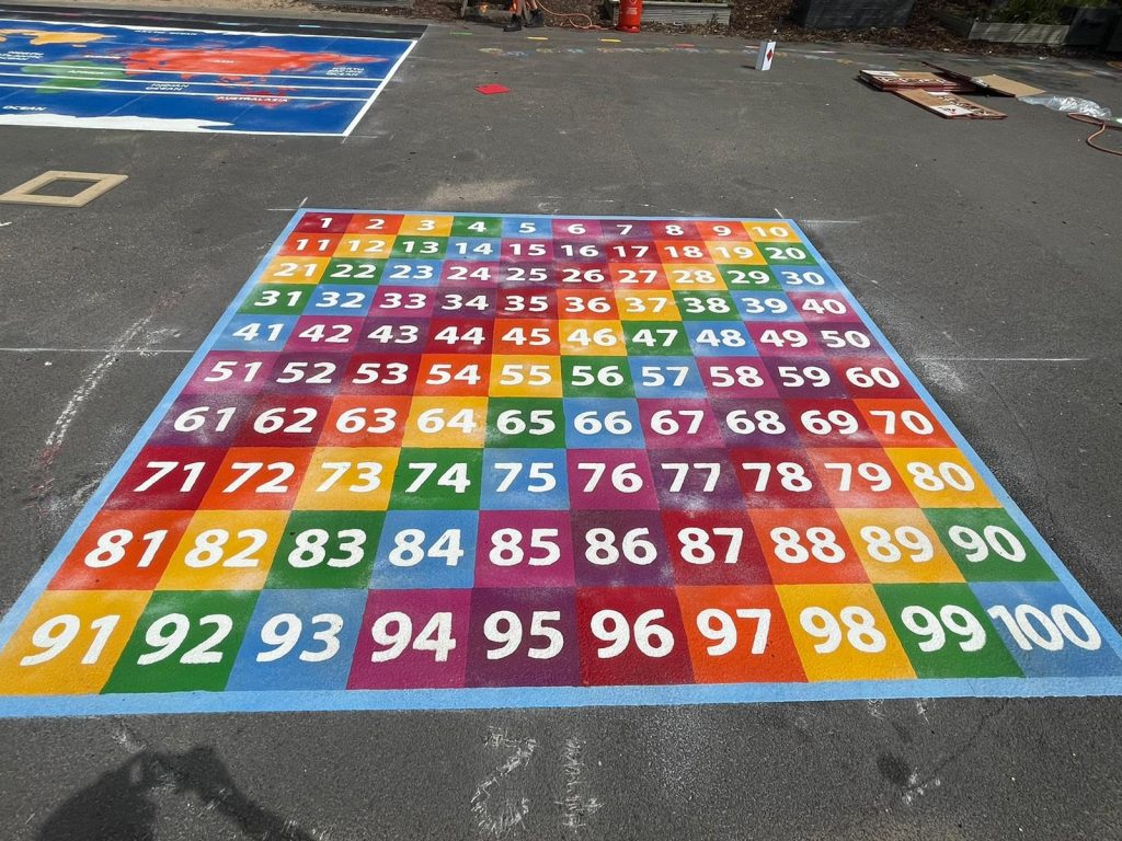 Number Games & Grids Playground Markings